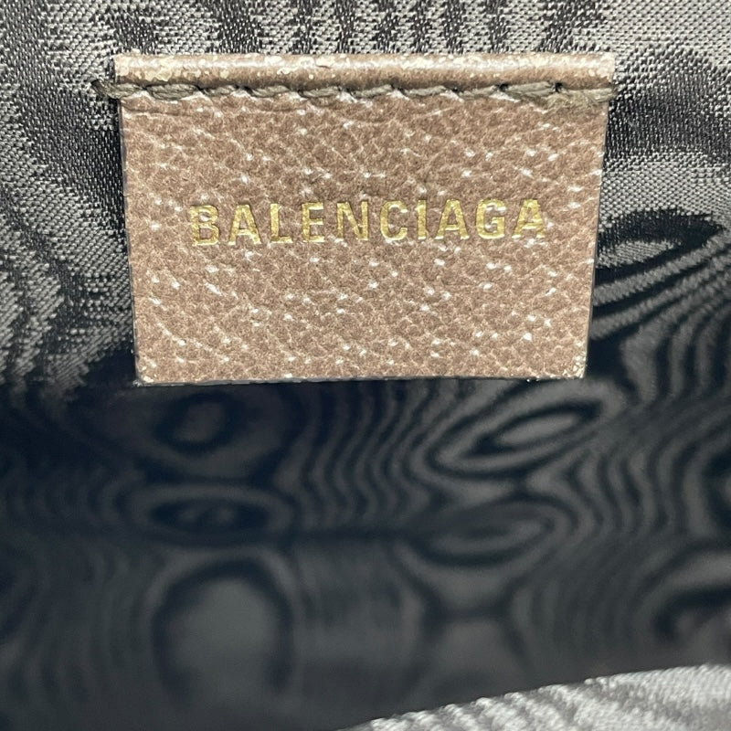 バレンシアガ BALENCIAGA ザ ハッカープロジェクト オフディアジップショルダー 680129 ブラウン PVC/レザー ユニセックス ショルダーバッグ