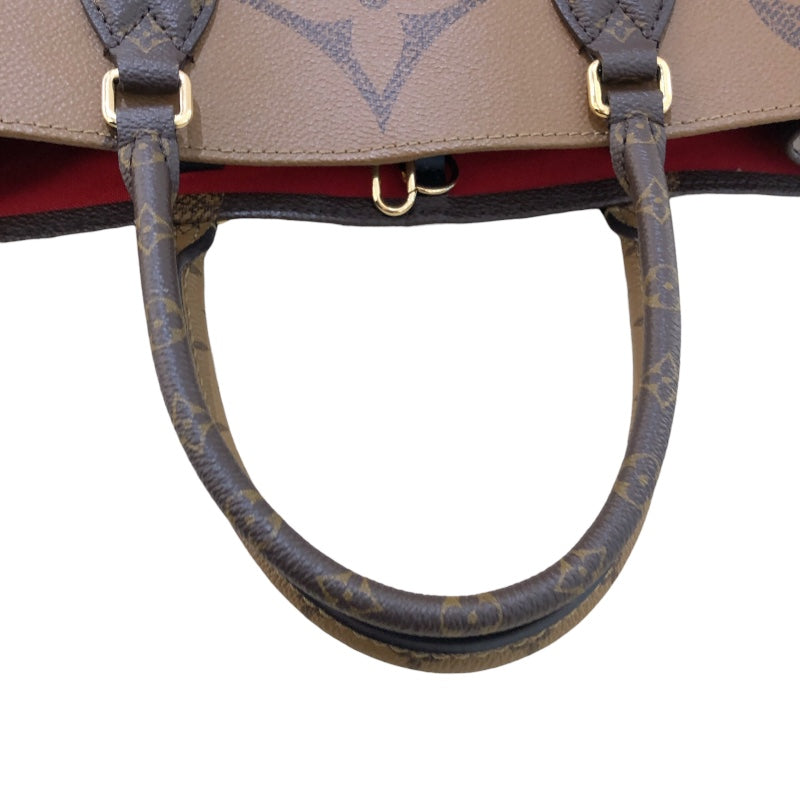 ルイ・ヴィトン LOUIS VUITTON オンザゴーGM M44576 ブラウン モノグラム ジャイアント・リバース レディース トートバッグ
