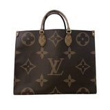 ルイ・ヴィトン LOUIS VUITTON オンザゴーGM M44576 ブラウン モノグラム ジャイアント・リバース レディース トートバッグ