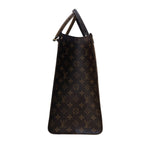 ルイ・ヴィトン LOUIS VUITTON オンザゴーGM M44576 ブラウン モノグラム ジャイアント・リバース レディース トートバッグ