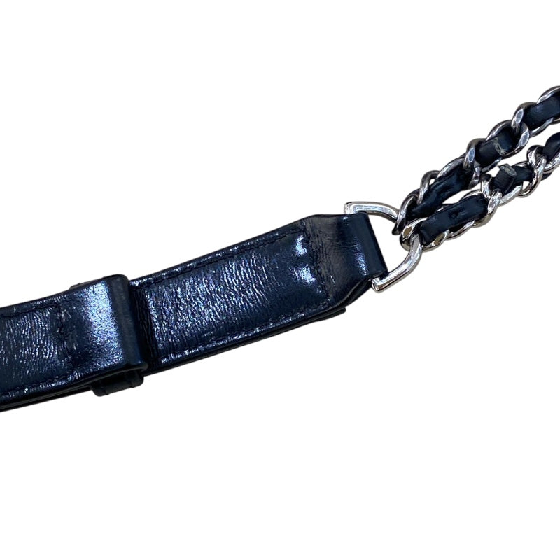シャネル CHANEL ガブリエルドゥシャネルホーボー ラージ A93824 27番台 ネイビー/シルバー×ゴールド金具 カーフレザー レディース ショルダーバッグ