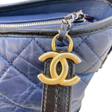 シャネル CHANEL ガブリエルドゥシャネルホーボー ラージ A93824 27番台 ネイビー/シルバー×ゴールド金具 カーフレザー レディース ショルダーバッグ