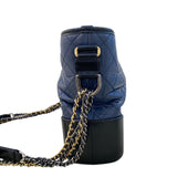 シャネル CHANEL ガブリエルドゥシャネルホーボー ラージ A93824 27番台 ネイビー/シルバー×ゴールド金具 カーフレザー レディース ショルダーバッグ