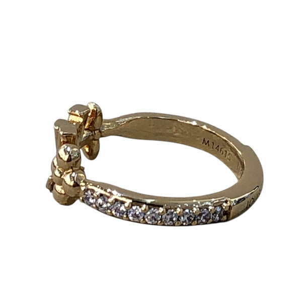 ルイ・ヴィトン LOUIS VUITTON リング・LVアイコニック ゴールド金具 メタル/ラインストーン アクセサリー