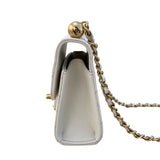 シャネル CHANEL パールチェーンクラッチショルダー AP0997 ホワイト/ゴールド金具 カーフスキン レディース ショルダーバッグ