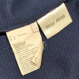 ミュウミュウ miu miu 半袖ニットワンピース MJA643 ネイビー ポリアミド レディース ワンピース
