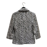 シャネル CHANEL パール装飾ラメツイードジャケット シルバー ツイード レディース テーラードジャケット