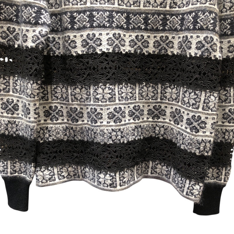 シャネル CHANEL ノルディック柄長袖ニットセーター P54481 ブラック モヘア レディース セーター