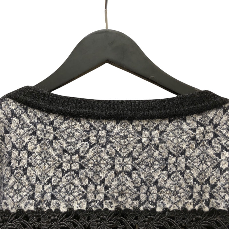 シャネル CHANEL ノルディック柄長袖ニットセーター P54481 ブラック モヘア レディース セーター
