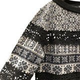 シャネル CHANEL ノルディック柄長袖ニットセーター P54481 ブラック モヘア レディース セーター