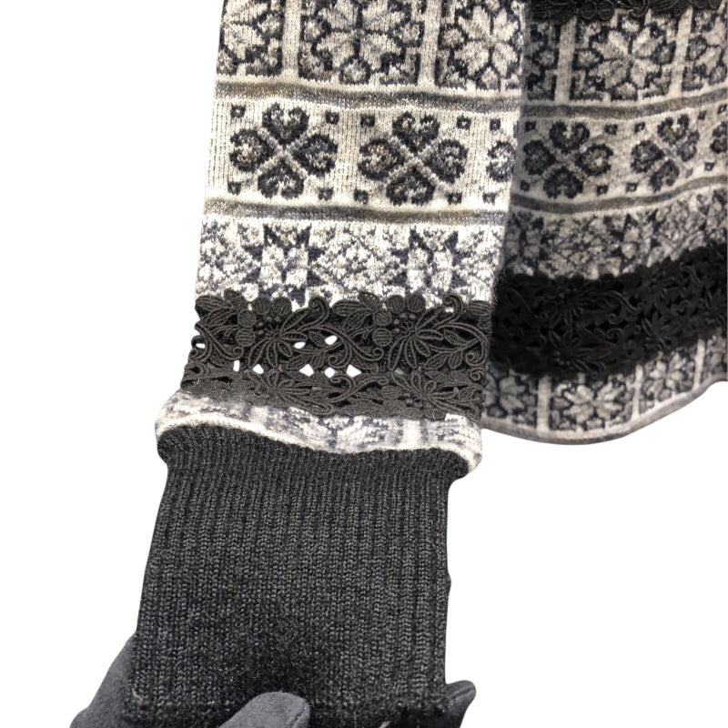 シャネル CHANEL ノルディック柄長袖ニットセーター P54481 ブラック モヘア レディース セーター