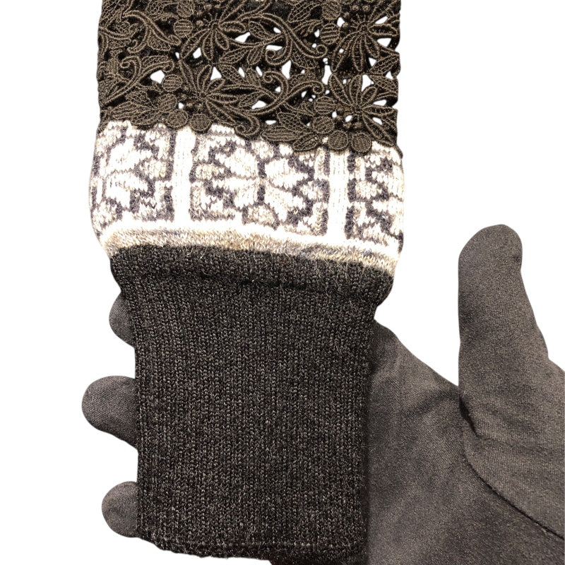シャネル CHANEL ノルディック柄長袖ニットセーター P54481 ブラック モヘア レディース セーター