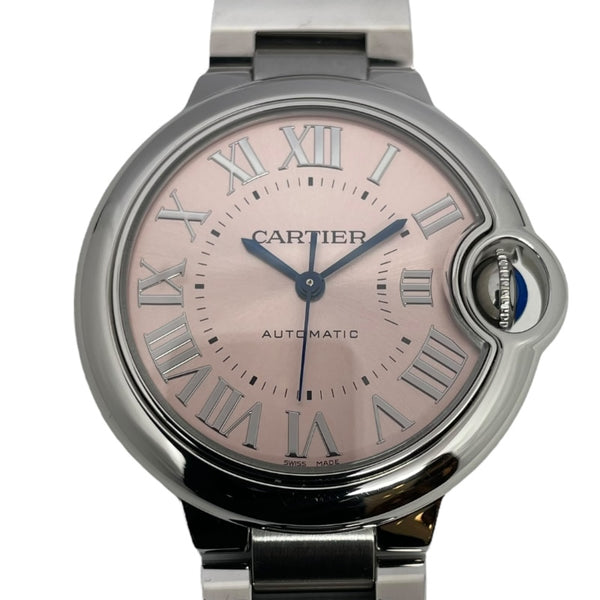 カルティエ Cartier バロンブルー ドゥ カルティエ WSBB0068 ピンク SS 自動巻き レディース 腕時計