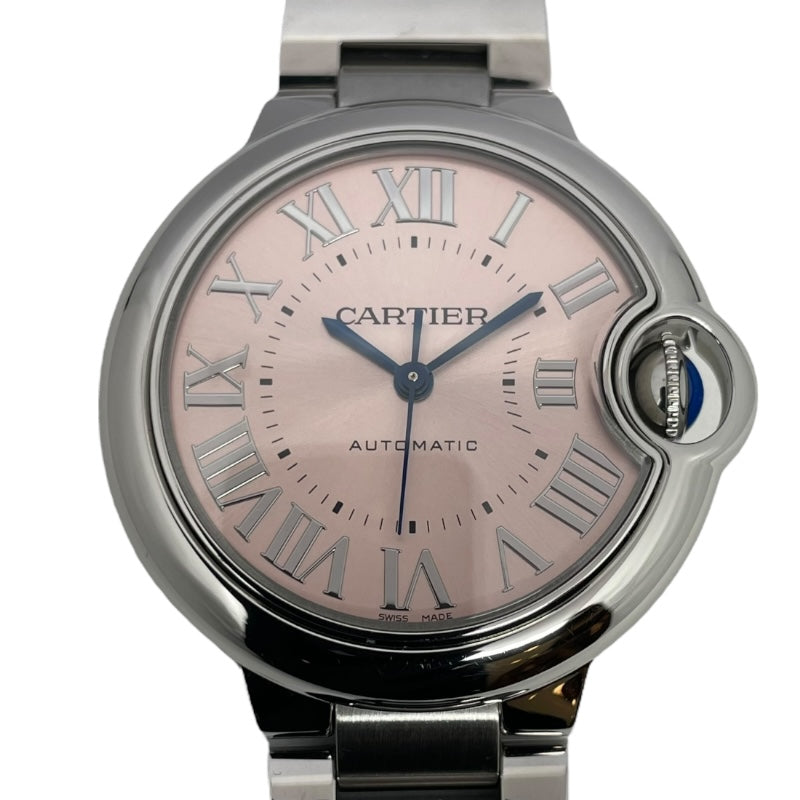 カルティエ Cartier バロンブルー ドゥ カルティエ WSBB0068 ピンク SS 自動巻き レディース 腕時計