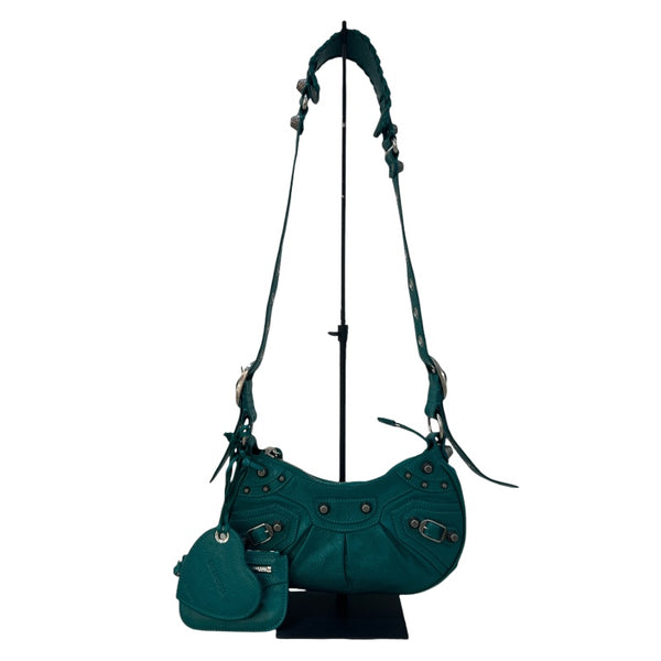バレンシアガ BALENCIAGA ル カゴールXS 671309 グリーン レザー レディース ショルダーバッグ