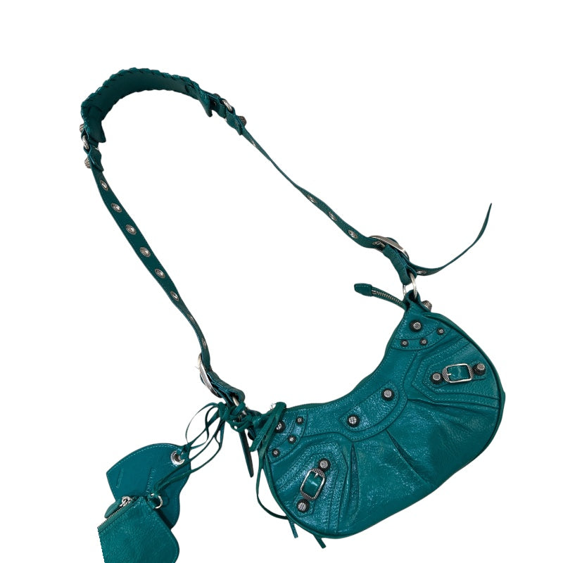 バレンシアガ BALENCIAGA ル カゴールXS 671309 グリーン レザー レディース ショルダーバッグ