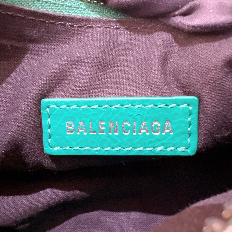 バレンシアガ BALENCIAGA ル カゴールXS 671309 グリーン レザー レディース ショルダーバッグ