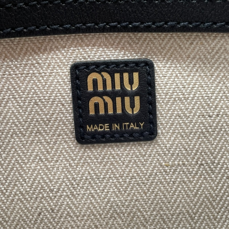 ミュウミュウ miu miu アバンチュールバッグ ブラック ナッパレザー レディース ショルダーバッグ