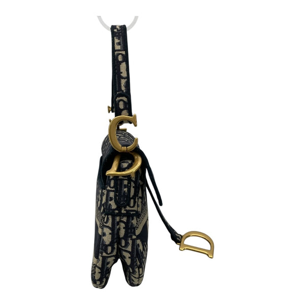 クリスチャン・ディオール Christian Dior サドルバッグ M0446CRIW-M928 ブラック オブリークキャンバス レディース ハンドバッグ