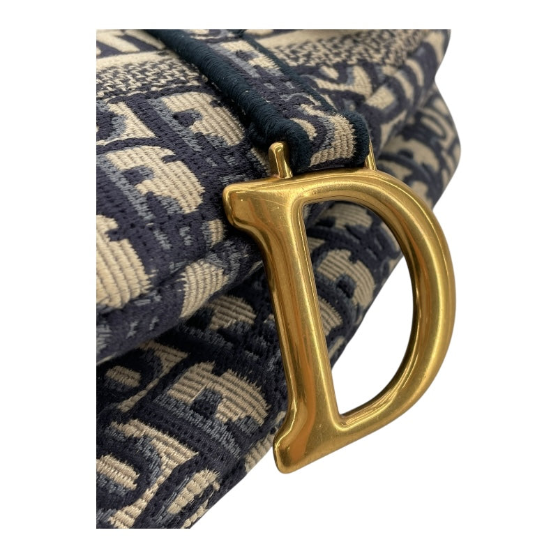 クリスチャン・ディオール Christian Dior サドルバッグ M0446CRIW-M928 ブラック オブリークキャンバス レディース ハンドバッグ