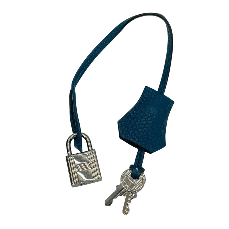 エルメス HERMES バーキン35 □Q刻 ブルーイズミール SV金具 トゴ レディース ハンドバッグ