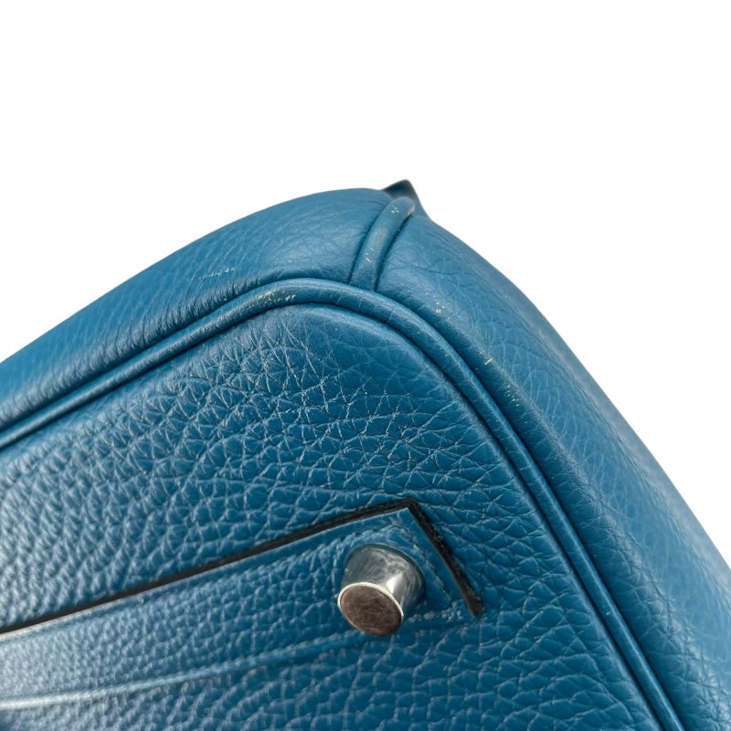 エルメス HERMES バーキン35 □Q刻 ブルーイズミール SV金具 トゴ レディース ハンドバッグ