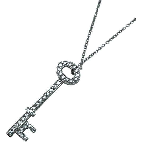 ティファニー TIFFANY＆CO オーバルキーダイヤネックレス プラチナ Pt950 ジュエリー
