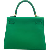 エルメス HERMES ケリー25 内縫い Z刻印 ミント GD金具 トゴ レディース ショルダーバッグ