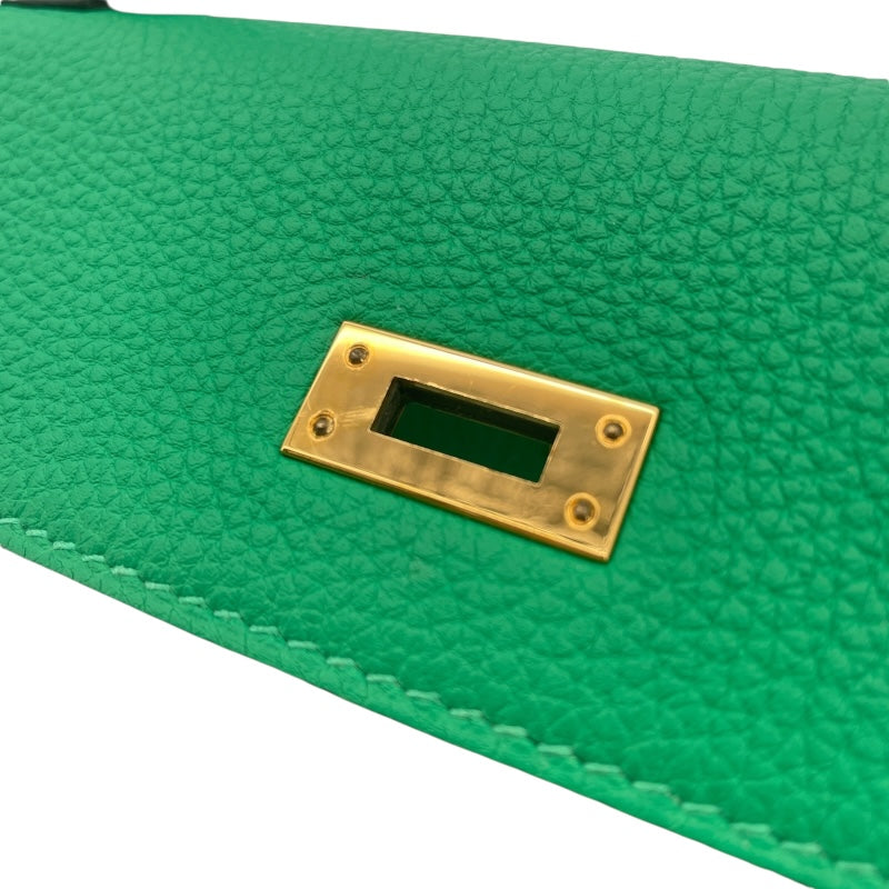 エルメス HERMES ケリー25 内縫い Z刻印 ミント GD金具 トゴ レディース ショルダーバッグ