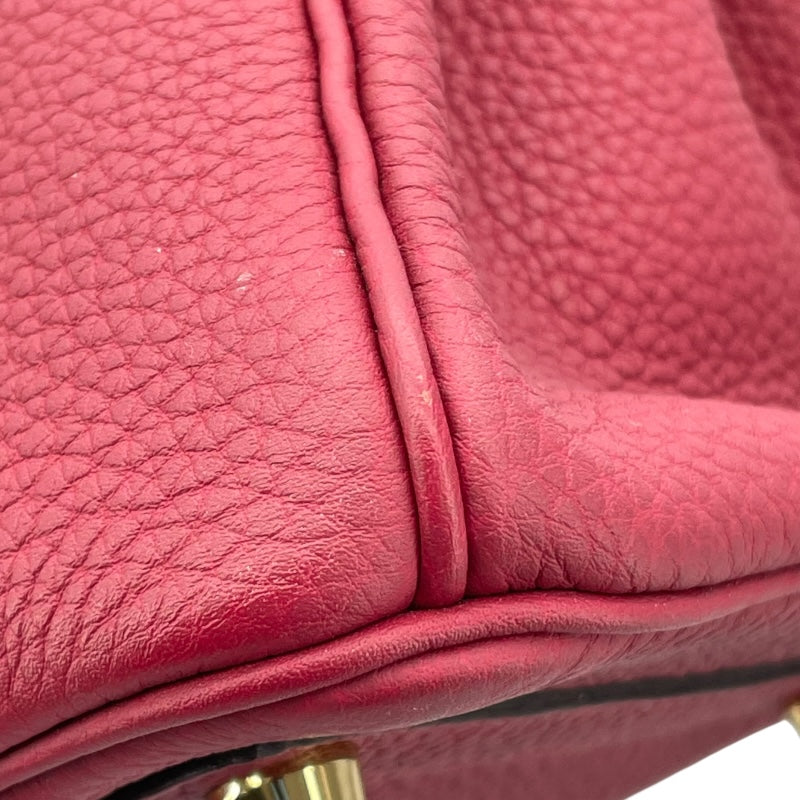 エルメス HERMES バーキン25 D刻 ルージュグレナ GD金具 トゴ レディース ハンドバッグ