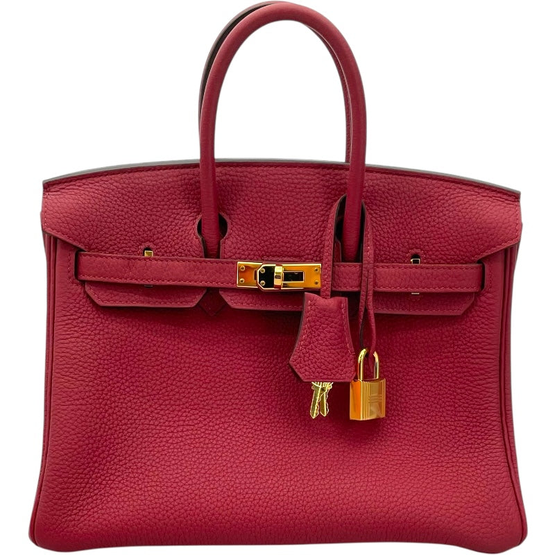 エルメス HERMES バーキン25 D刻 ルージュグレナ GD金具 トゴ レディース ハンドバッグ