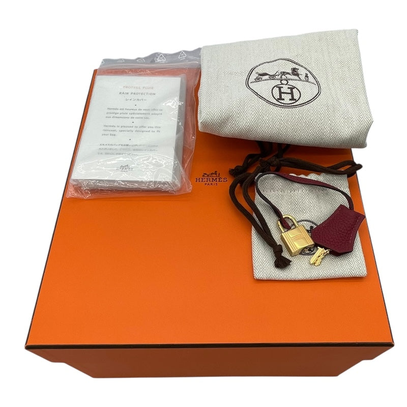 エルメス HERMES バーキン25 D刻 ルージュグレナ GD金具 トゴ レディース ハンドバッグ
