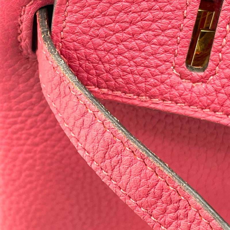 エルメス HERMES バーキン25 D刻 ルージュグレナ GD金具 トゴ レディース ハンドバッグ