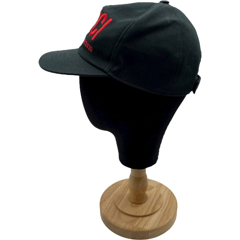 グッチ GUCCI ロゴ刺繍ベースボールキャップ 596211 ブラック コットン ユニセックス その他ファッション雑貨