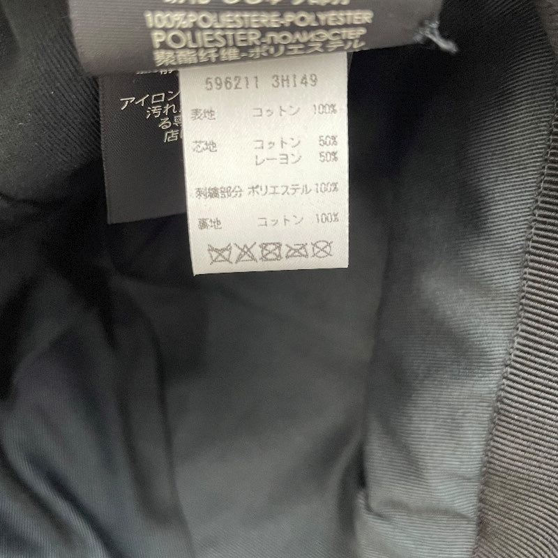 グッチ GUCCI ロゴ刺繍ベースボールキャップ 596211 ブラック コットン ユニセックス その他ファッション雑貨