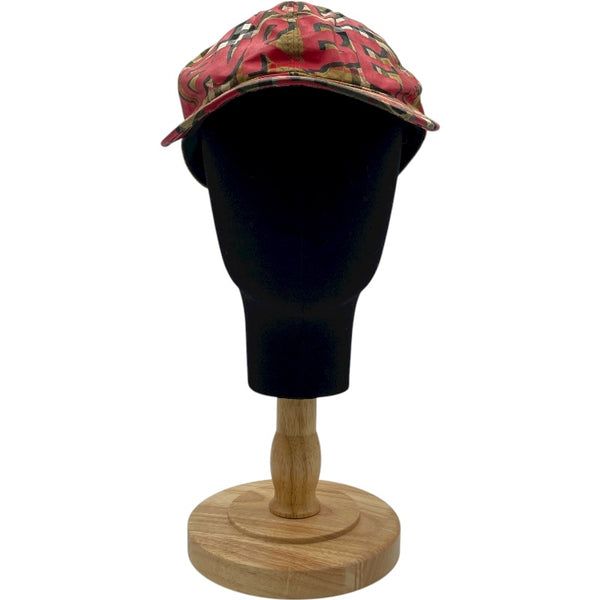 バーバリー BURBERRY グラフィティチェックベースボールキャップ 4074816 レッド コットン メンズ その他ファッション雑貨