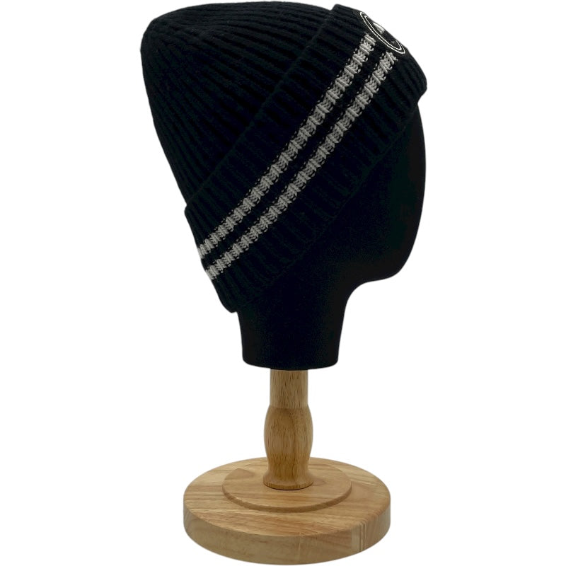 シャネル CHANEL ロゴワッペンニットキャップ ブラック カシミヤ レディース その他ファッション雑貨