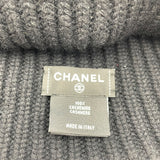 シャネル CHANEL ロゴワッペンニットキャップ ブラック カシミヤ レディース その他ファッション雑貨