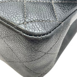 シャネル CHANEL マトラッセ25 A01112 5番台 ブラック ゴールド金具 キャビア レディース ショルダーバッグ