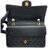 シャネル CHANEL マトラッセ25 A01112 5番台 ブラック ゴールド金具 キャビア レディース ショルダーバッグ