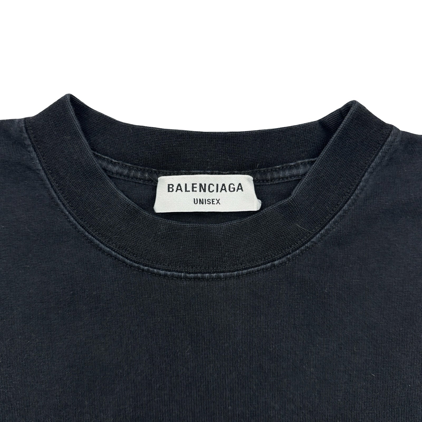 バレンシアガ BALENCIAGA スライムロゴ半袖シャツ 612965 ブラック