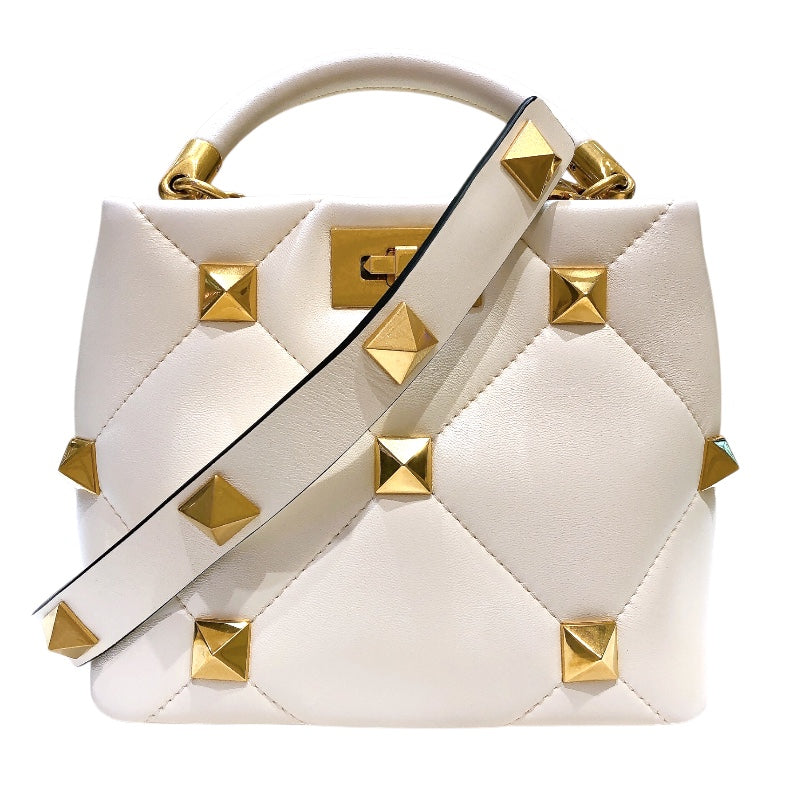 ヴァレンティノ VALENTINO ローマンスタッズ　スモールハンドバッグ WW2B0197BSF レザー レディース ハンドバッグ