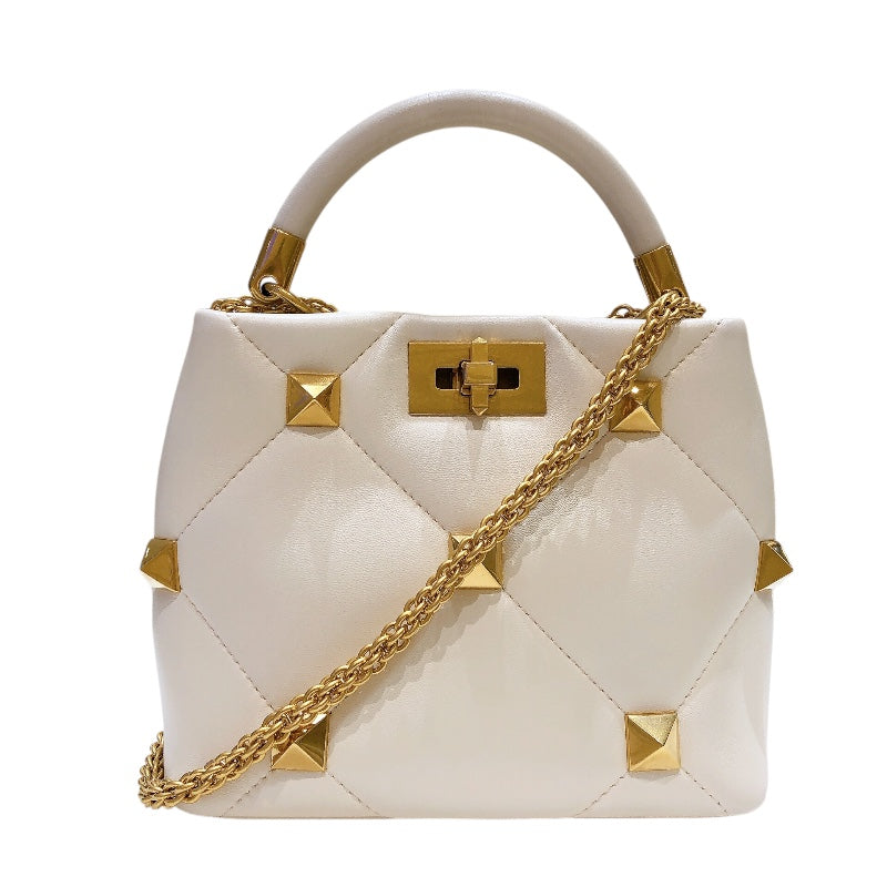 ヴァレンティノ VALENTINO ローマンスタッズ　スモールハンドバッグ WW2B0197BSF レザー レディース ハンドバッグ