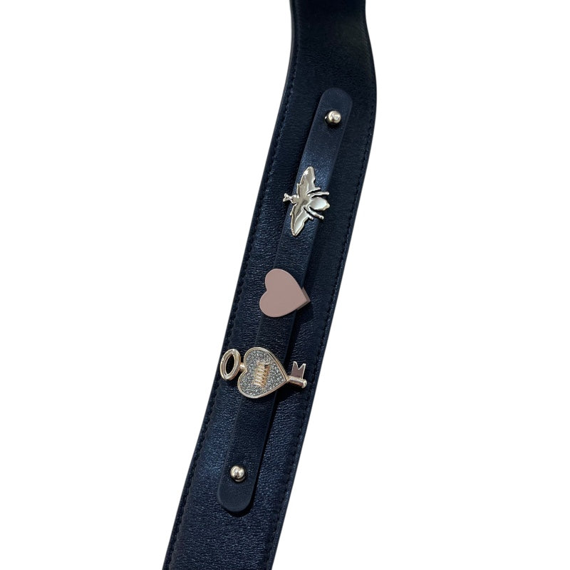 クリスチャン・ディオール Christian Dior MYABCDIOR レディディオールスモール ブラック/ ゴールド金具 ラム レディース ハンドバッグ