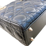 クリスチャン・ディオール Christian Dior MYABCDIOR レディディオールスモール ブラック/ ゴールド金具 ラム レディース ハンドバッグ