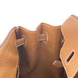 エルメス HERMES バーキン25 Y刻印 (2020年製) ゴールド SV金具 トゴ レディース ハンドバッグ