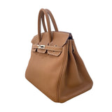 エルメス HERMES バーキン25 Y刻印 (2020年製) ゴールド SV金具 トゴ レディース ハンドバッグ