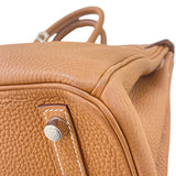 エルメス HERMES バーキン25 Y刻印 (2020年製) ゴールド SV金具 トゴ レディース ハンドバッグ