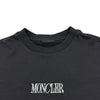 モンクレール MONCLER ラバーワッペンロゴ刺繍スウェットシャツ ブラック コットン メンズ スウェット