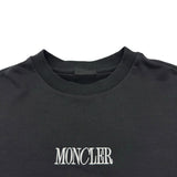 モンクレール MONCLER ラバーワッペンロゴ刺繍スウェットシャツ ブラック コットン メンズ スウェット